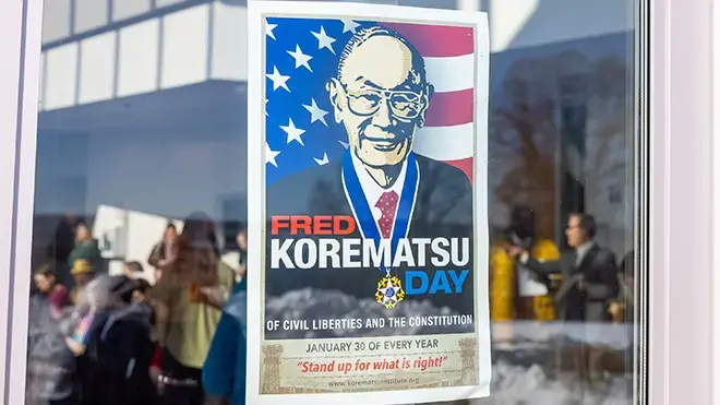 Poster of Fred Korematsu Day of Civil Liberties and the Constitution.