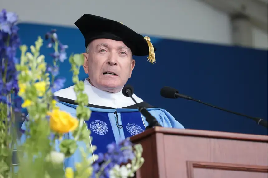 Dick Sullivan addresses the Class of 2026 as this year's keynote speaker.