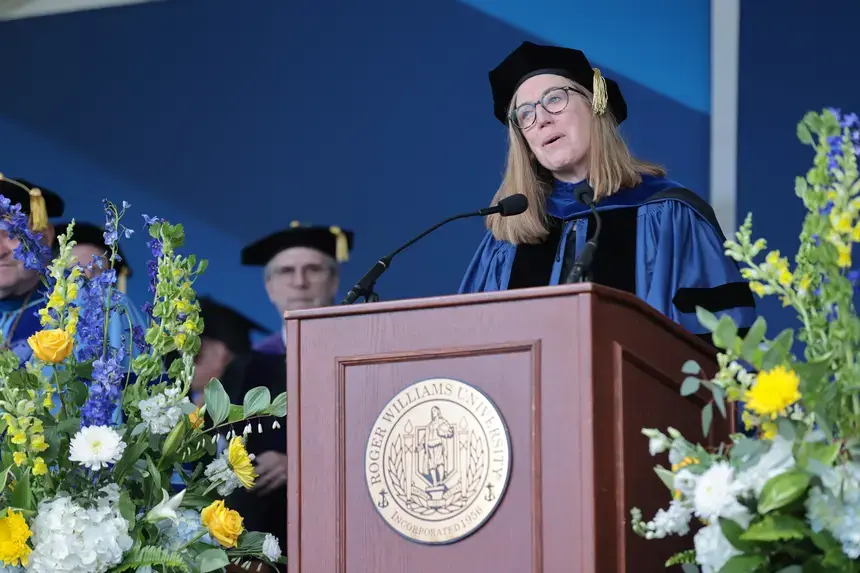 Provost Margaret Everett addresses the Class of 2026.