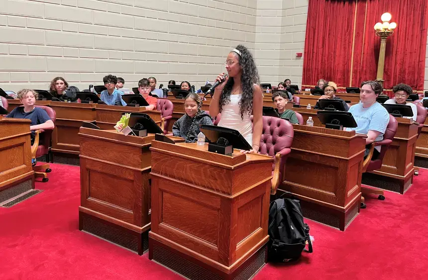 Campers at the State House.