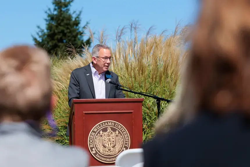 Interim President Brian Williams focused on what a university can do with that responsibility.