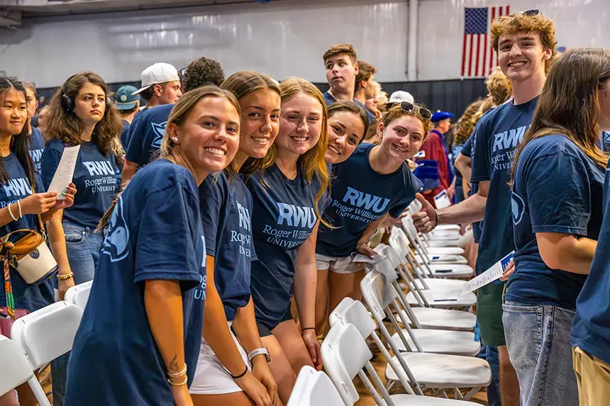 New undergraduate students take their seats.