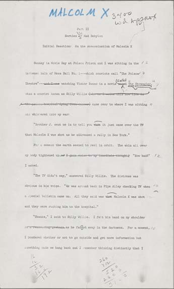 Malcolm X reaction page 1