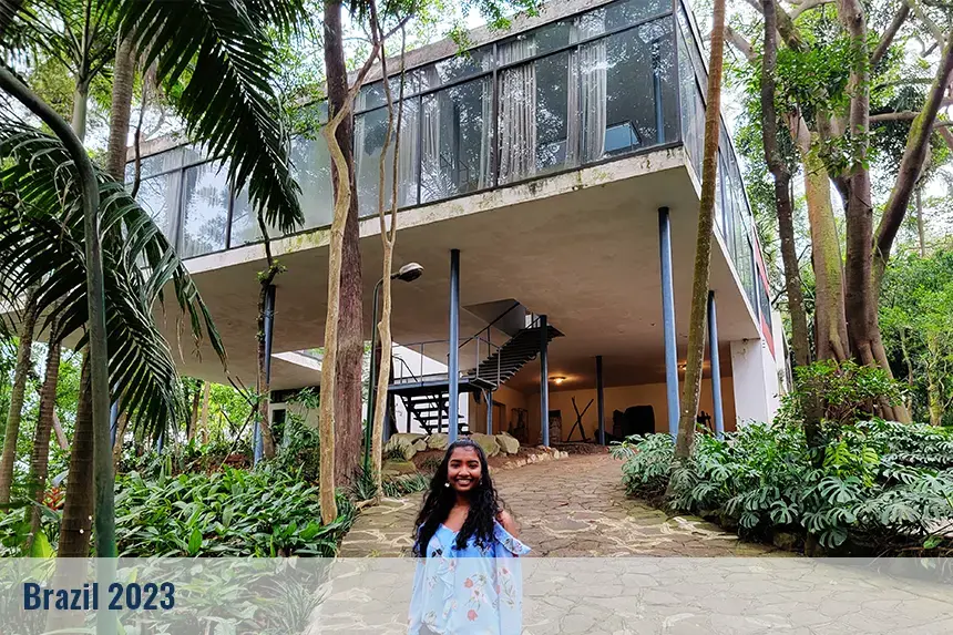 Student on a field trip in Brazil