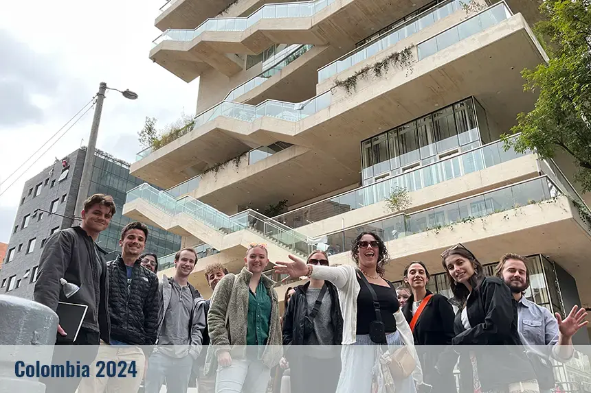 Students on a field trip in Colombia