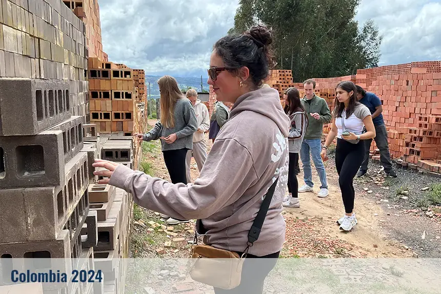 Student on a field trip in Colombia
