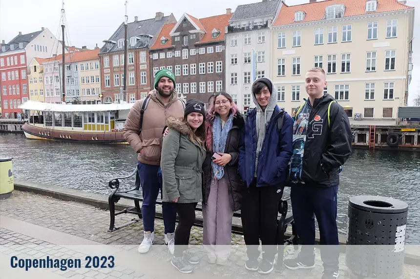 Students on a field trip in Copenhagen
