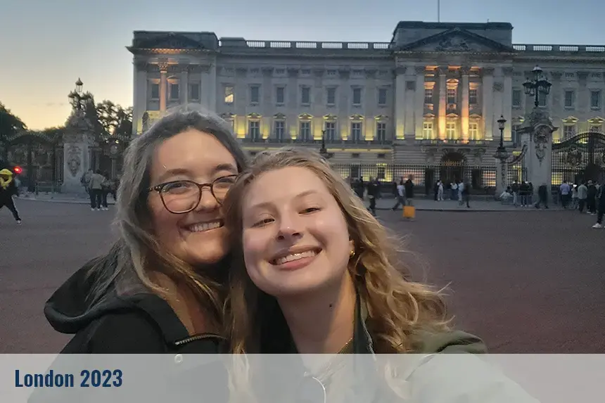 Students on a field trip in London