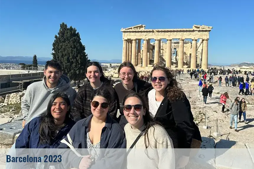 Students visiting The Acropolis