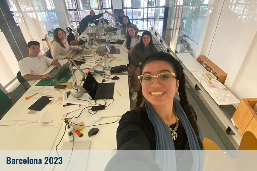 Students studying in Barcelona Architecture Center