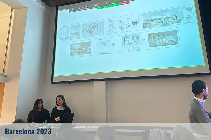 Students presenting projects at the BAC