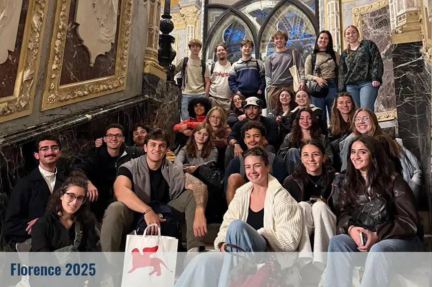 Students on a visit in Florence