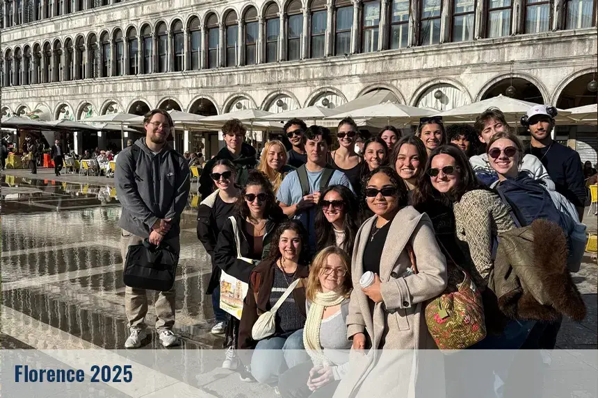 Students on a visit in Florence