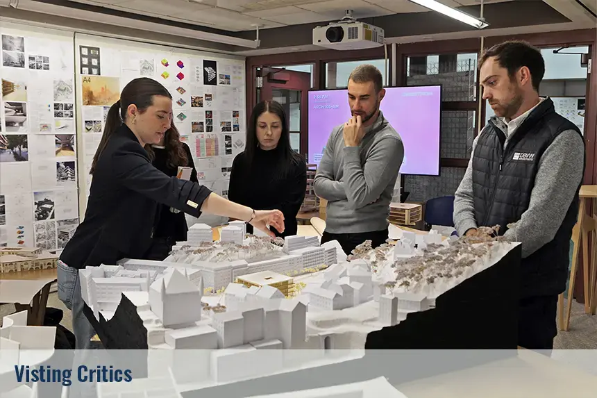 Visiting Critics reviewing student work