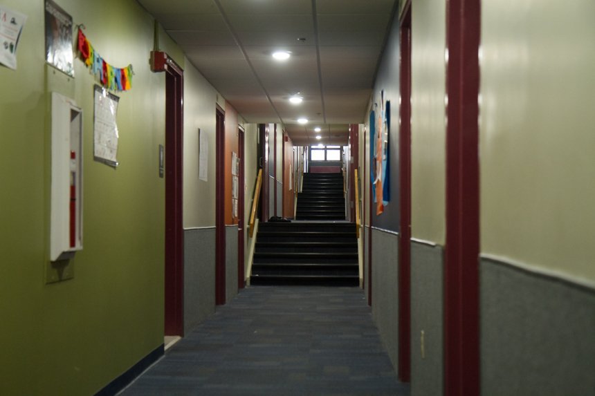 Cedar hallway