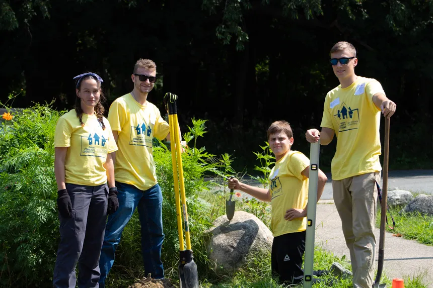 Students posing for photo