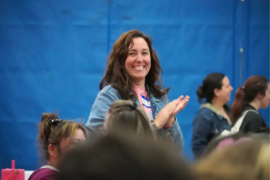 Vanessa Hall, a fourth grade educator at Rockwell Elementary School, attends the Celebration Event.