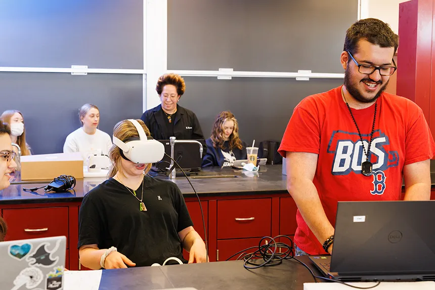 Students working in Karla-Sue Marriott's Crime Scene Investigations course.