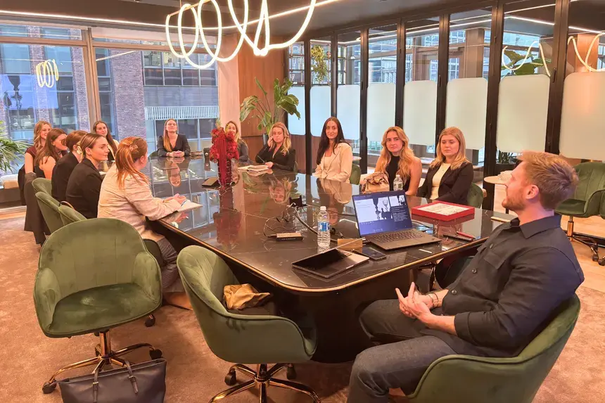 Women in Business club members members traveled to New York City in April to meet alumni and industry leaders.