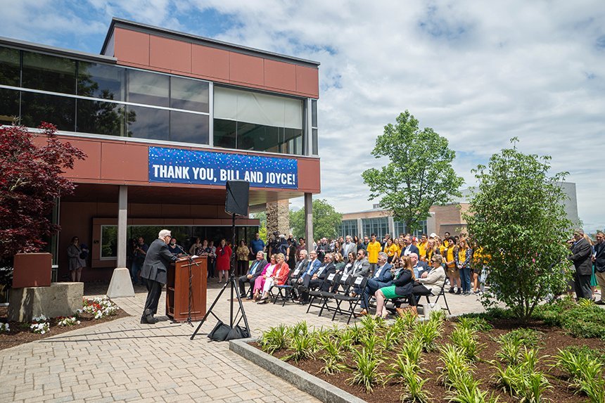 A shot of the crowd at the Cummings School of Architecture dedication ceremony