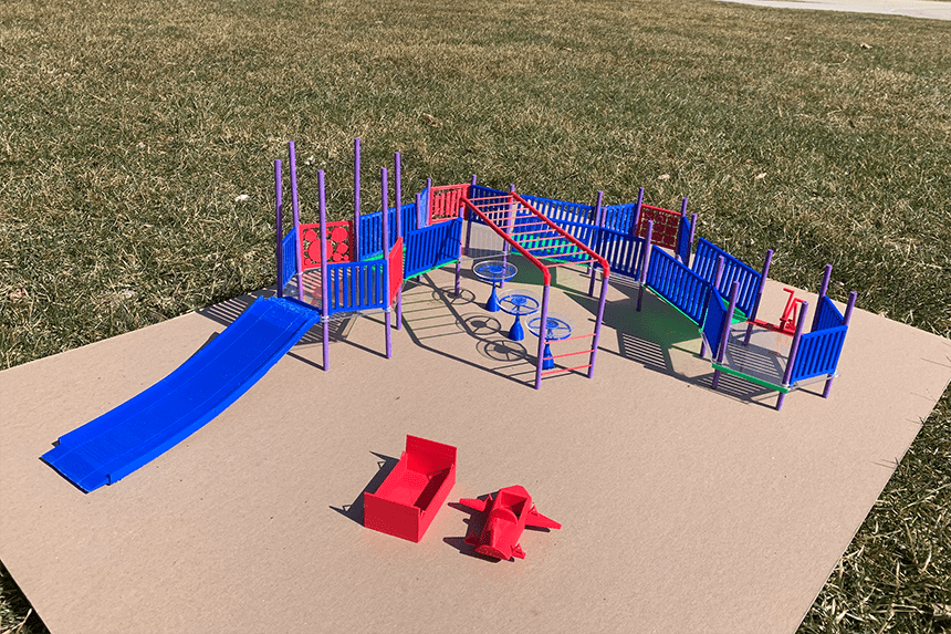 3-D printed playground model