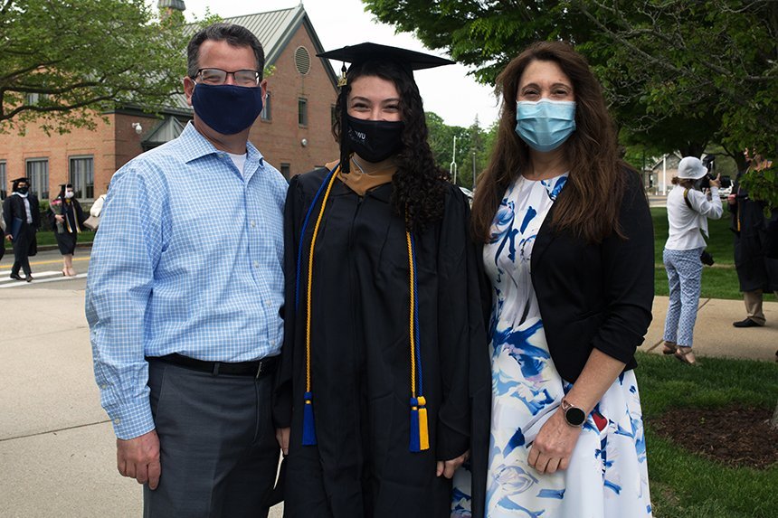 image of RWU grads on Commencement Day 2021