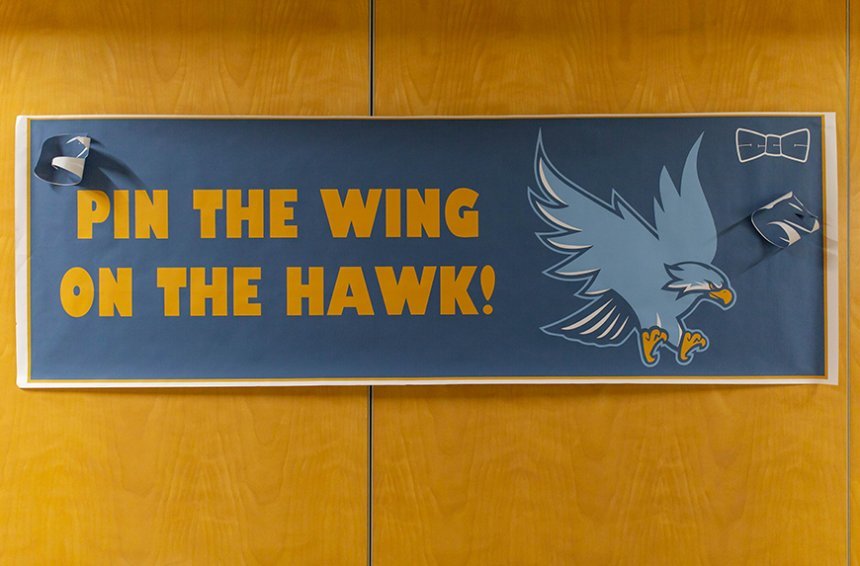 image of the Pin the Wing on the Hawk party activity