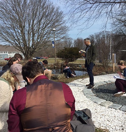 Sargon Donabed teaching outdoors